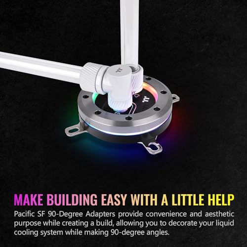 Image of Thermaltake Pacific SF 90 Degree Adapter White /DIY LCS /Fittings CL-W396-CU00WT-A