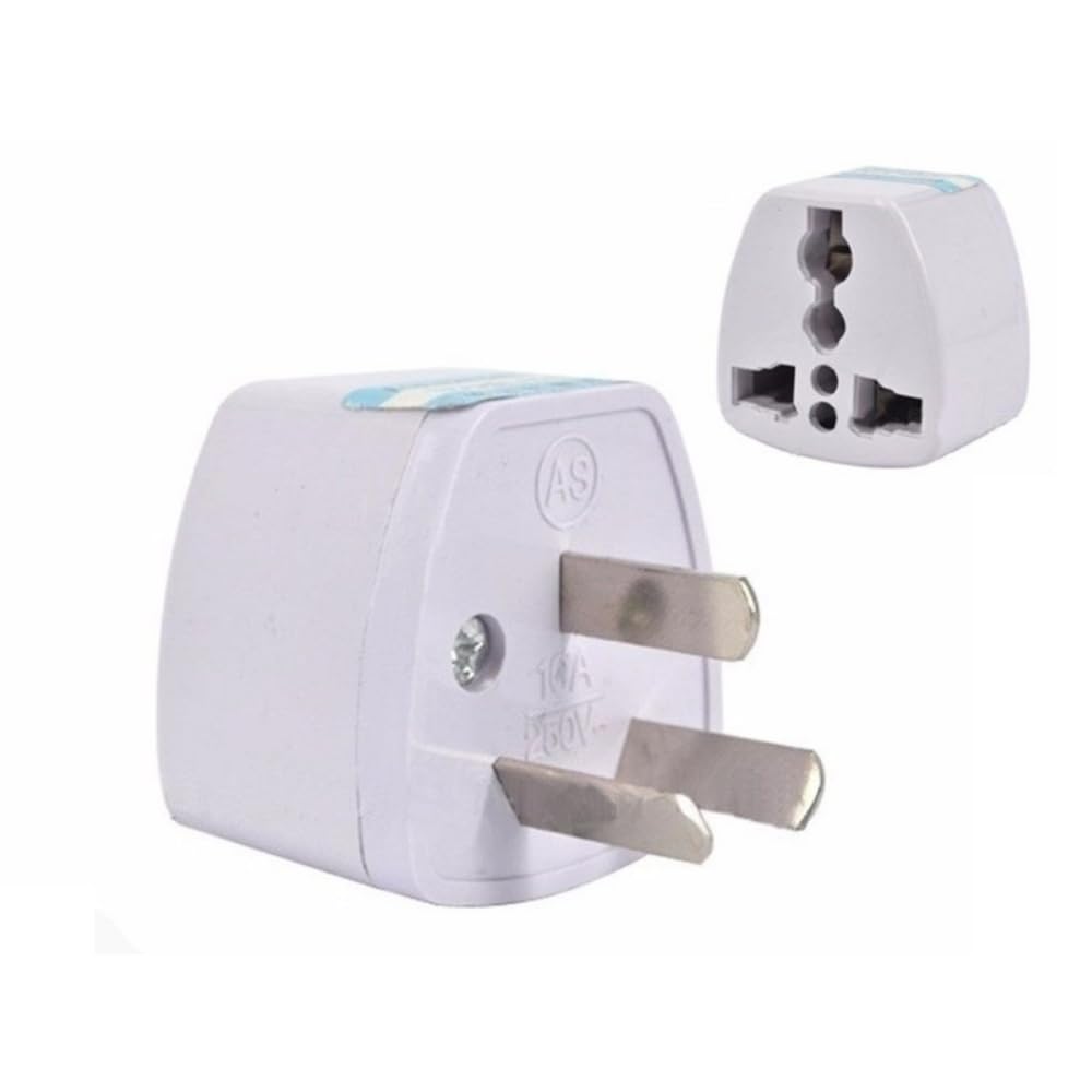 Hi-Plasst India to Australia Plug Converter | Pack of 1 Type-I (3-Pin) | for China, New Zealand, Argentina, Fiji Universal Socket | Australian Adapter for Phones, Laptops, Chargers