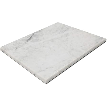 Soulscrafts Natural Bianco Carrara Marble Cheese Pastry Board and Cutting Board 16x12x0.5 Inch