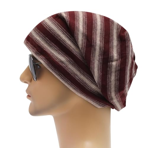 Image of ZLYC Cotton Thin Slouchy Beanie Hat for Men Women Fashion Soft Stretch Knit Skull Cap