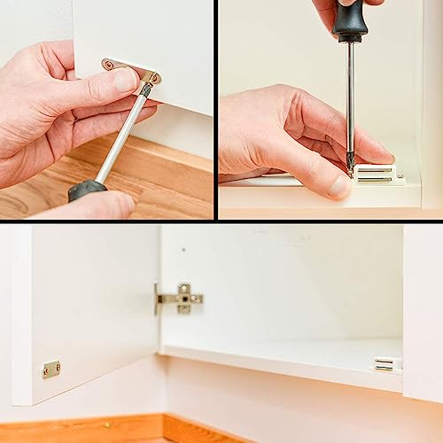 Lockimo Türmagnet Magnetschnäpper Magnetverschluss Türmagnete - 2 Stück Tür Magnete für Möbel Schrankmagnete Selbstklebend Stark Schrank (Schwarz)