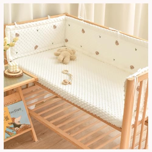 WXJHNYBS Protector Cuna, Suave,Transpirable Chichonera Cuna 140x70 Fácil De Instalar,Lavable Chichoneras Cuna para Decoración De Habitaciones,200x28cm