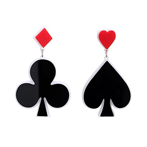 Preisvergleich Produktbild Aediea Poker Pik Clubs Acryl Drop Ohrringe Frauen Creative Jewelry