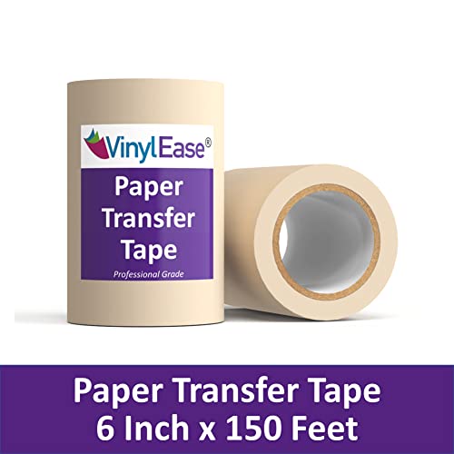 Vinyl Ease 6 Inch X 150 Feet Roll Of Paper Transfer Tape With A Medium Tack Layflat Adhesive. Works With A Variety Of Vinyl. Great For Decals, Signs, Wall Words And More. V0843 #TOP1