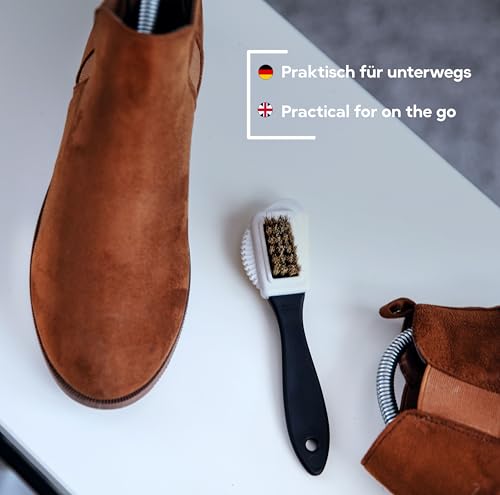 Kaps Cepillo de Limpieza de 4 Caras Multifuncional de Calidad para Nubuk y Ante, Cerdas de Latón, Limpia y Da un Cepillado Perfecto - imagen 7
