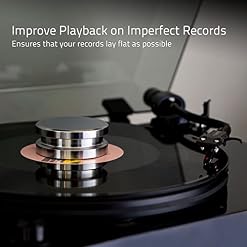 Fluance Stabilisateur de poids pour disque vinyle HiFi – 760 g – En acier – Accessoire de platine LP avec coussinet de protection en velours pour amortir les vibrations (RW02) - Les Beatles, Paul McCartney, John Lennon, RIngo Starr, George Harrison Fluance Stabilisateur de poids pour disque vinyle HiFi - 760 g - En acier - Accessoire de platine LP avec coussinet de protection en velours pour amortir les vibrations (RW02) – Image 3