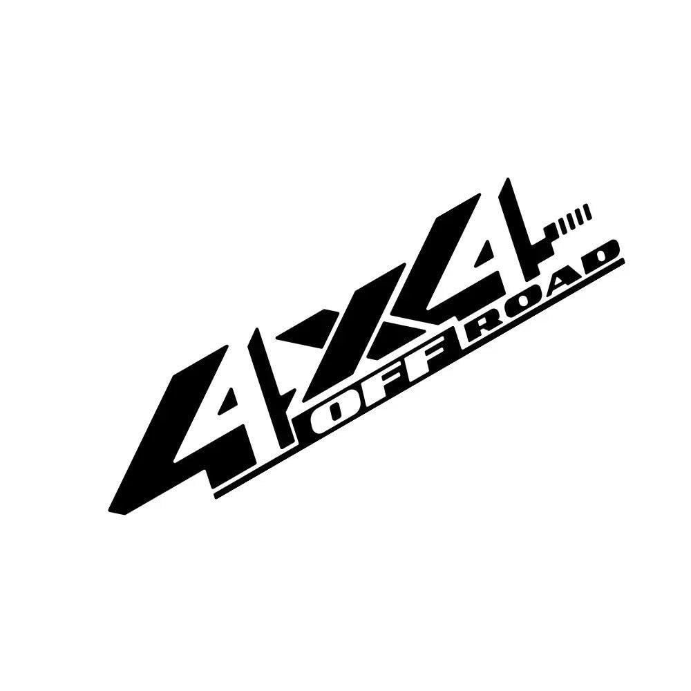 Car 4x4 Off Road Sticker Pickup Truck Vinyl Decor Decal(Glossy Black,2 Pieces)