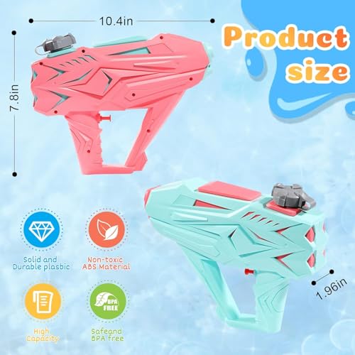 Image of Storio Water Blaster Gun Blaster Squirt Gun - Double Nozzle Water Pistol for Kids Adult 600cc for Outdoor Pool Beach Yard Summer Swimming Water Fighting - Pool Toys Boys Girls Children Kids 3 4 7 8