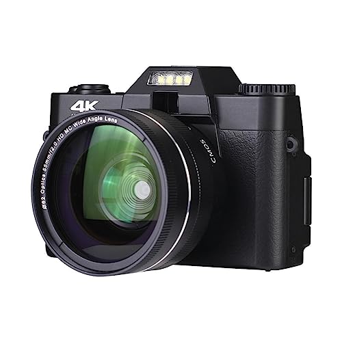 Appareil photo numérique 4K DELURA avec objectif grand-angle, vlogging et WiFi