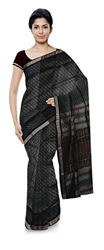 Tridevi Saree Paitani Handloom Silk Saree for Women (Black)