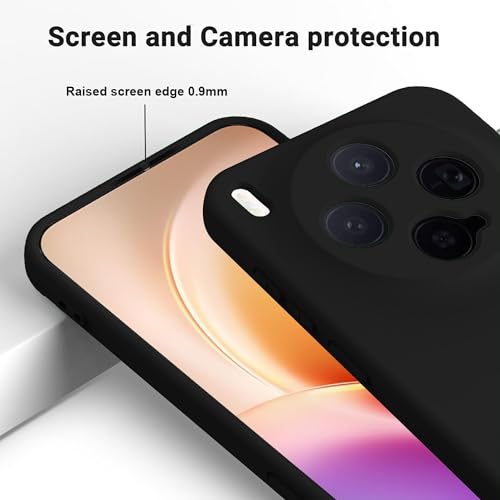 Image of FIRST MART Matte Silicone Back Cover for Vivo X300 - Black