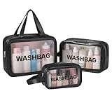 5. Kit Necessaire Transparente Organizador Maquiagem Bolsa Mala - Yeep
