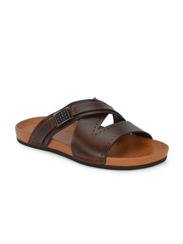 BIZORA Mens Stylish Casual Cushioned Slippers, Mens Sandals, Comfortable Slippers, Wedges Sandals for Mens - (Black, 07) (B0D322B5P9) Amazon Price History, Amazon Price Tracker