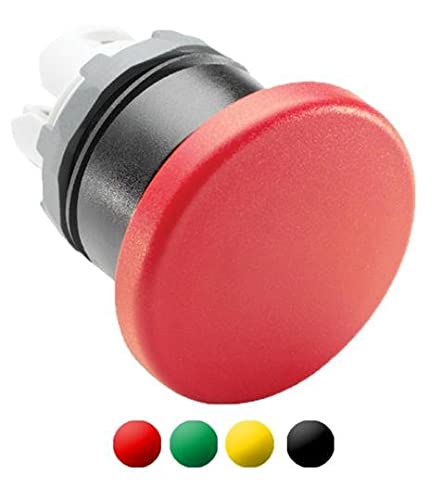 Bouton poussoir champignon ABB Entrelec MPM1-30B pour panneaux électriques