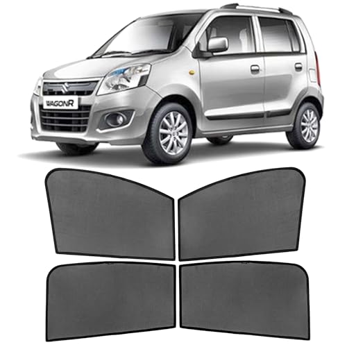 Image of AutoStory Custom Fit Non-Magnetic Cotton Mesh Car Sunshade for Wagonr 2010-2018| UV & Heat Protection Car Window Curtains | Privacy Car Sun Shade | Breathable Vehicle Specific Side Window Shades