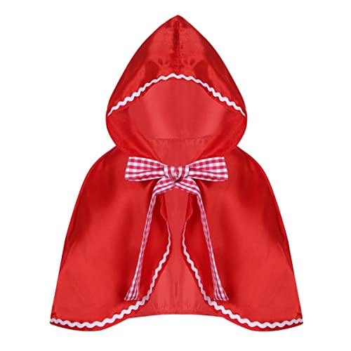 YOOJIA Kinder Mädchen Rotkäppchen Umhang mit Kapuze Rot Mantel Cape...