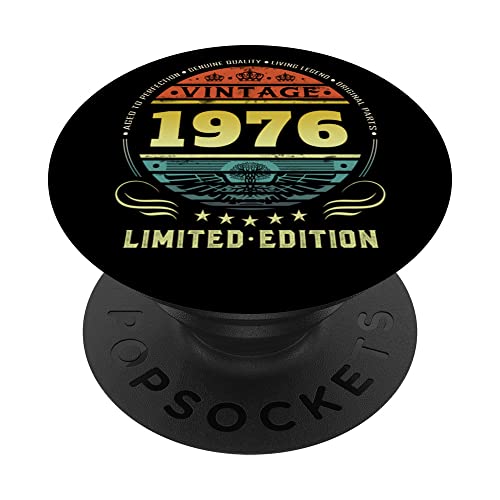 Vintage 1976 Edición Limitada 1976 Pop Socket 1976 Cumpleaños PopSockets PopGrip Intercambiable