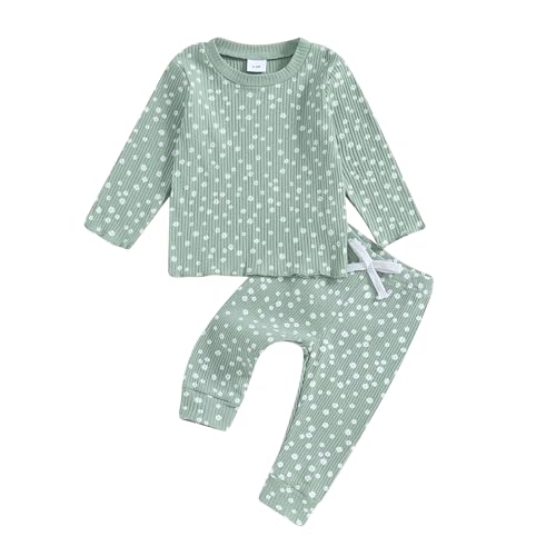 Baby Girl Fall Clothes Set Floral Print Long Sleeve Tops Pants Cute Infant Toddler Outfits 6 12 18 24 Months 2T