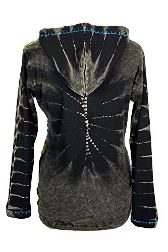 Agan Traders 333 Rj Women's Boho Rib Knit Cotton Sweatshirt Jacket Hoodie (Small, Multi 1) #TOP2