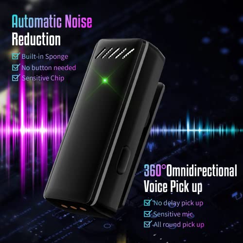 2 Pack Wireless Lavalier Microphone For Android Phone, Noise Reduction Lapel Microphone Wireless With Charging Case, 164Ft Omnidirectional Lav Mic For Video Recording, Vlogging, Youtube, Interview #TOP2