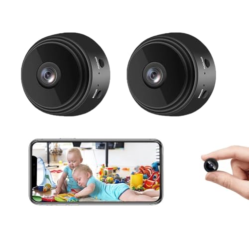 METRICSQUARE Secret Camera Spy Camera Room Camera WiFi Home Security Camera Mini Hidden Camera Video Recorder Night Vision Live Feed Playback Phone App Control, 2 Packs