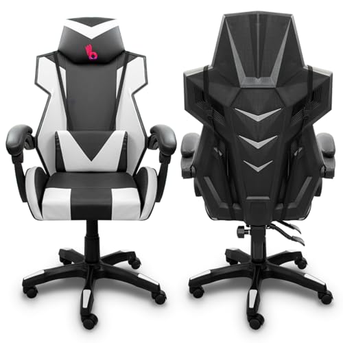 Cadeira Gamer Best Chair Couro Ergonômica Para Escritório Branca