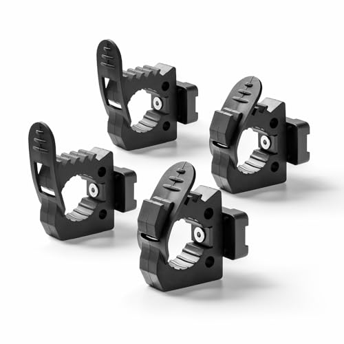 TACMOLLE Quick Release Rubber Clamp for MOLLE Panel, MOLLE Adapter Accessories Mount for Shovel, Axe, Tools, 4-Pack