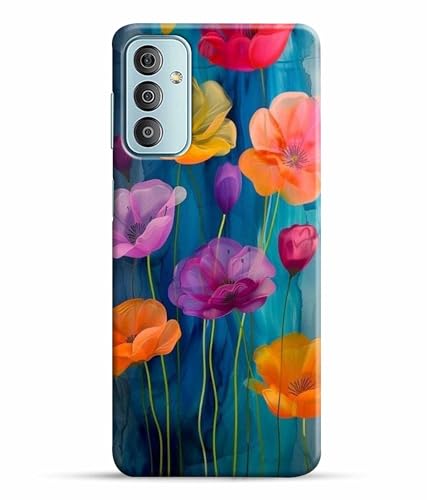Image of Printed Hard Back Case Cover & Compatible for Samsung Galaxy F23 5G | Samsung M23 5G | Flower Vector Art (Multicolor) - D1193