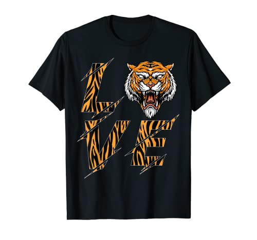 Bengala Tiger Love Growling Mouth Open Bengala Tiger Camiseta