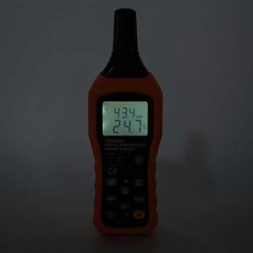 Miniatura 6 de Medidor digital de humedad y temperatura MS6508, termómetro portátil de mano, medidor de humedad, monitor con punto de rocío y bombilla húmeda,