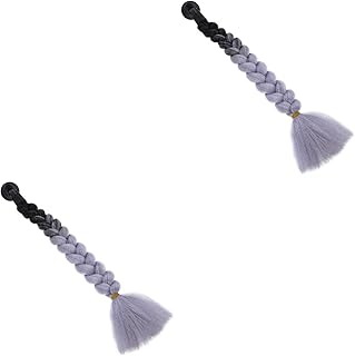 2 Peças Capacete Guarnição Trança Rabo De Cavalo Peruca Motor Ciclo Capacete Tranças Acessórios Ventosa Capacete Cabelo Capacete Peruca Com Ventosa Capacete Tranças Decoração Fio