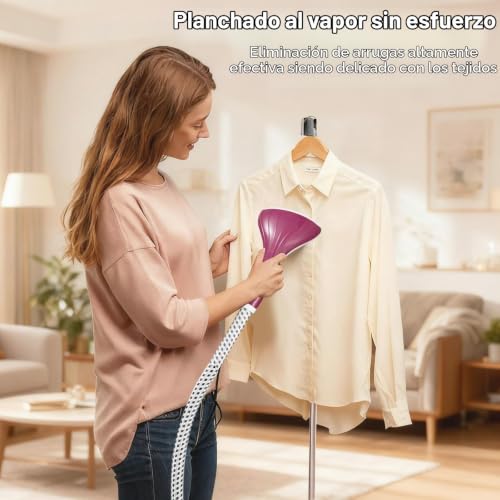 Miniatura 7 de Cozary Plancha Vertical Vapor, 1950 W Ferro A Vapor Vertical Con Depósito De 1.35l, 11 Funciones, Vaporizador De Ropa Steamer Para Cuidado De Tejidos