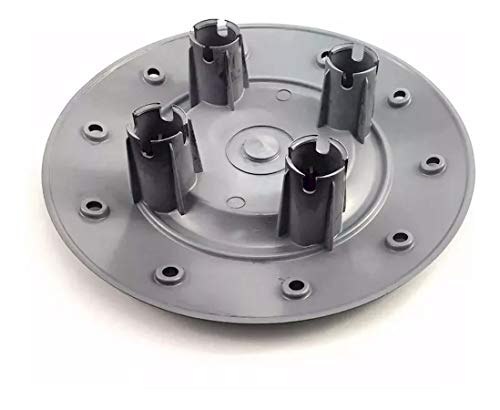 Jogo 4 Calota Centro Roda Ferro VW Amarok Aro 13 14 15 4 Furos Preta Brilhante Emblema Laranja + Cha