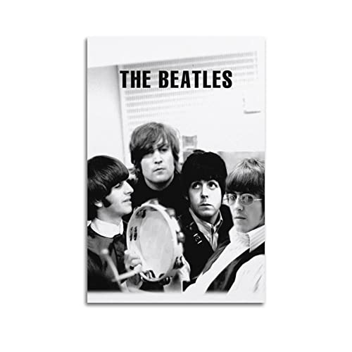SHUPSY Poster décoratif sur toile The Beatles Black White – Poster mural et photo d’art moderne pour chambre à coucher (60 x 90 cm) - Les Beatles, Paul McCartney, John Lennon, RIngo Starr, George Harrison SHUPSY Poster décoratif sur toile The Beatles Black White - Poster mural et photo d'art moderne pour chambre à coucher (60 x 90 cm)