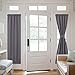 NICETOWN Door Curtain Panel, Grey French Door Curtains Blackout Thermal Insulated Curtain Sidelight Privacy for Window/Living Room/Doorways/Classroom (25W by 72L inches, 1 Panel)