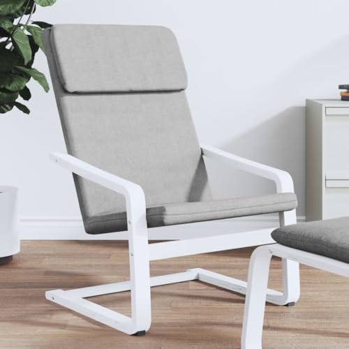 fadaoet Light Grey Relaxing Chair, Modern Upholstered Armchair for Living