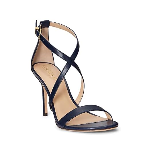 Lauren Ralph Lauren Gabriele Heel Sandal French Navy 2 9.5 B (M)