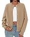 PRETTYGARDEN Cardigan for Women 2026 Fall Fashion Long Sleeve Trendy Button Down Work Office Sweaters Cute Winter Jacket (Khaki,Medium)