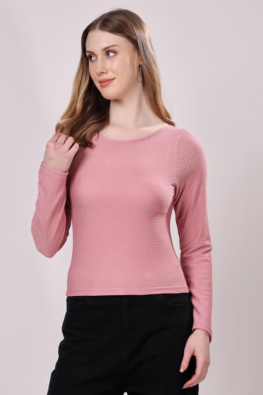 Image of London Hills Women's polyester Regular Fit Full Sleeves Top || Top Tops || Backless Full Sleeve Top