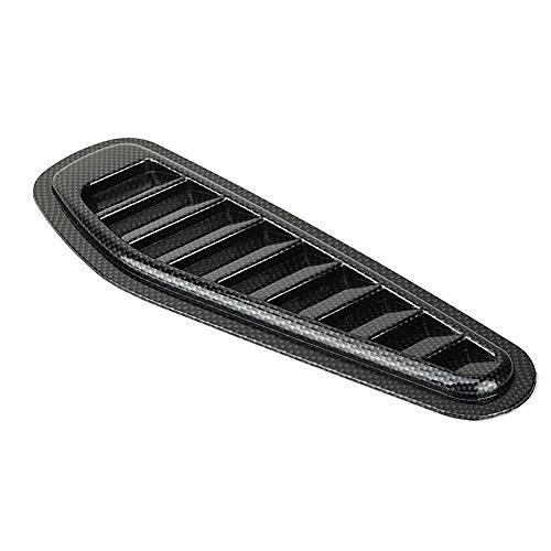 Suuonee Air Flow Intake Cover, 2Pcs Carbon Fiber Style Car Decorative Air Flow Intake Scoop Bonnet Vent Hood Cover Universal #TOP6