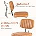 Sweetcrispy Dining Chairs Set of 2, Upholstered Mid Century Modern Kitchen Dining Room Accent Chairs with Faux Leather Cushion Seat & Metal Legs for Kitchen, Living Room - Brown