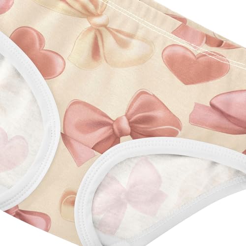 Wusikd Bows Yellow Girls' Underwear Cotton Girls Briefs Soft Toddler Underwear 2T4