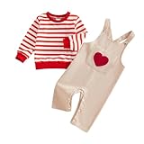 Le paquet comprend : un sweat-shirt + un pantalon de salopette ; ensemble deux pièces pour bébé garçon, idéal pour le printemps, parfait comme cadeau pour la Saint-Valentin, les anniversaires, etc