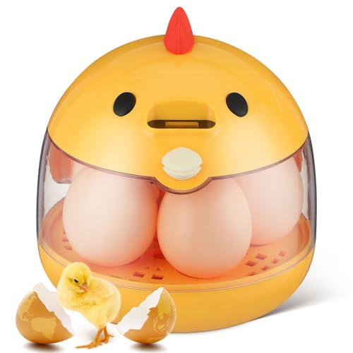 TOYANDONA 5 Egg Incubator with Automatic Temperature and Humidity Control - Small Bird Incubator with Egg Candler Air Vent for Hatching Chicken Duck Goose Quail Parrot Home Poultry Care Hatchery