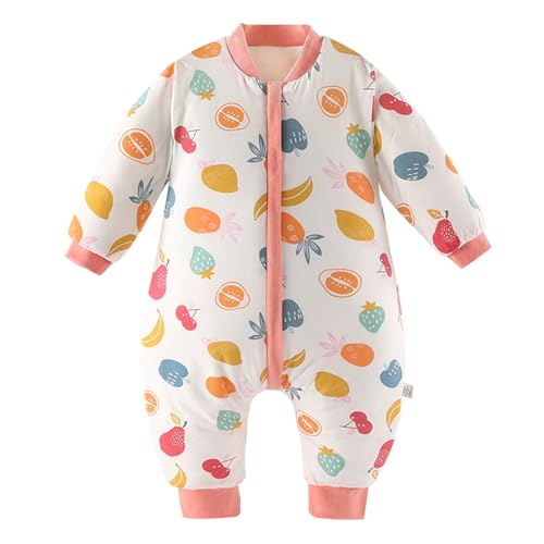 LuLuanping Saco de dormir para bebé de inverno, saco de dormir de algodão unissexo para bebés, 100% algodão para tamanhos diferentes, pode ser usado por crianças de 1 a 5 anos, ROSA