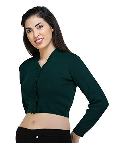 Image of Women Winter Wear V-Neck Full Sleeves Regular Fit Woollen Blouse