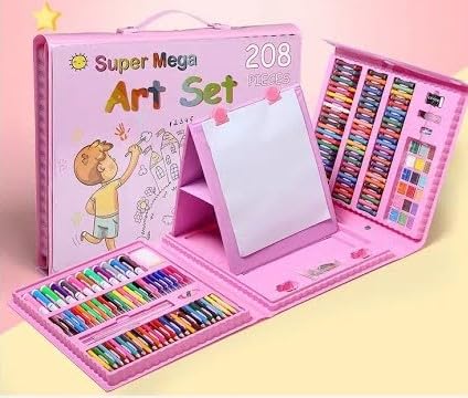 MSGH Super Mega Art Set Box & Drawing Kit With Crayons, Oil
