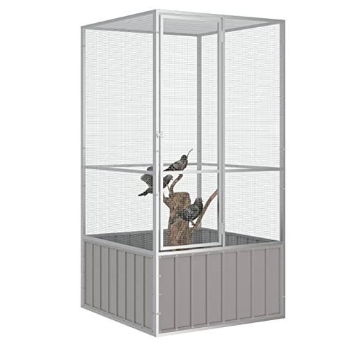 IKAYAA Pajareras Exterior en Jardin, Voladera Grande para Pájaros, Pajarera
