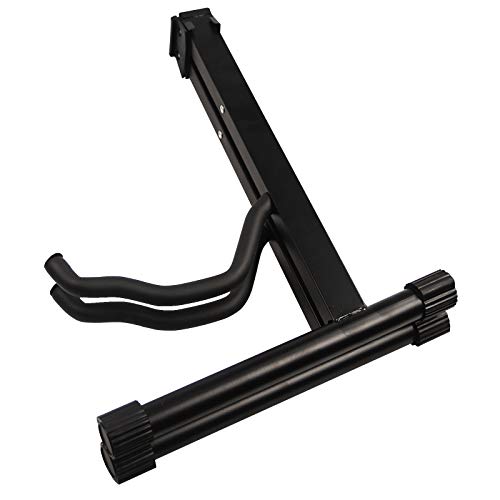 2 Pcs Guitar Stand Folding Universal A-Frame Stand for All Guitars Acoustic Classic Electric Bass Travel Guitar Stand, Black - Thumbnail 3