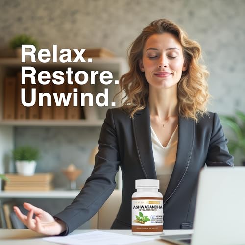 Ashwagandha Root Extract Extra Strength – 60 Vegetarian Capsules – Non-GMO Herbal Supplement – Adaptogenic Herb – Enhanced Absorption Formula - Image 6